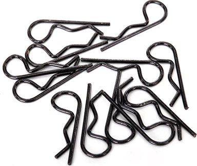 Body clips, black (12) (standard size)