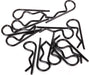 Body clips, black (12) (standard size)
