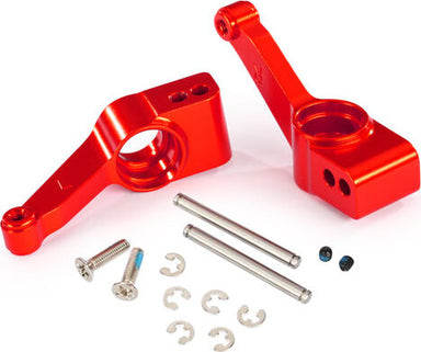 Carriers, stub axle (red-anodized 6061-T6 aluminum)(rear)(2)