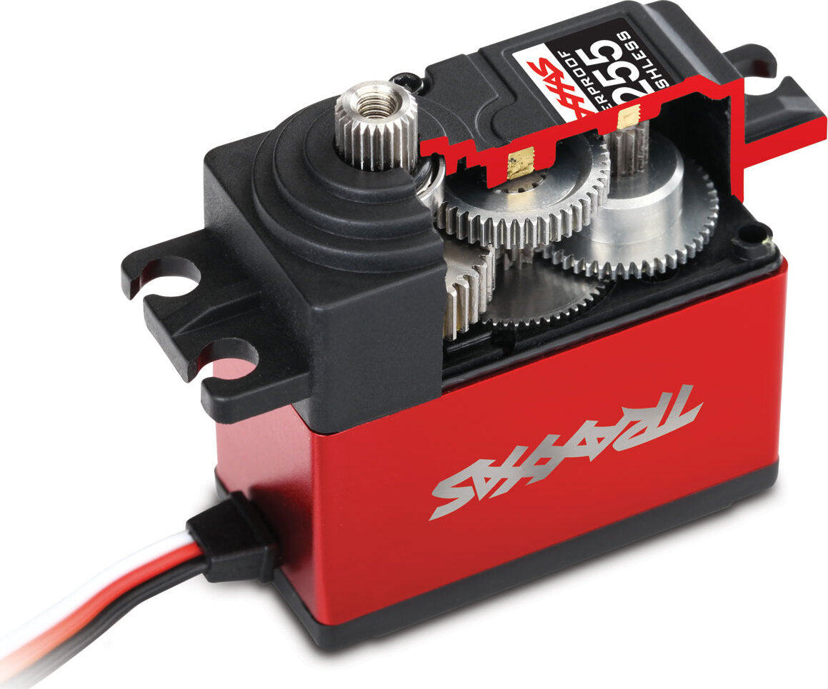 Servo, digital high-torque 400 brushless, metal gear (ball bearing), waterproof