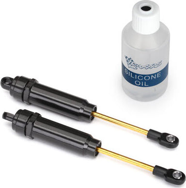 Big Bore shocks (XX-long) (hard-anodized & PTFE-coated T6 aluminum) (assembled with TiN shafts) w/o springs (rear) (2)