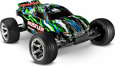 Tires and Wheels, Assembled, Glued (2.8") (Rxt Black Chrome Wheels, Ribbed Tires, Foam Inserts) (Electric Front) (2)