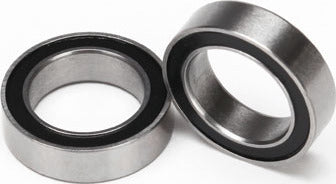 Ball bearings, black rubber sealed (10x15x4mm) (2)