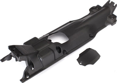 Skidplate, transmission, nylon (black)/ cover