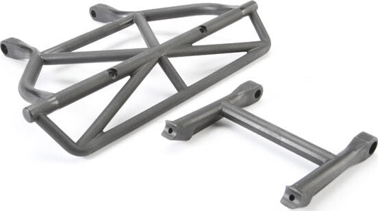 Bumper, rear/ bumper mount, rear (black)