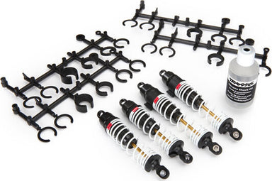 Big Bore shocks (hard-anodized & PTFE-coated T6 aluminum) (assembled with TiN shafts and springs) (front & rear) (4)