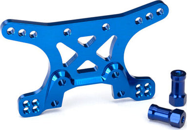 Shock tower, front, 7075-T6 aluminum (blue-anodized)