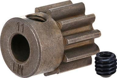 Gear, 11-T pinion (1.0 metric pitch) (fits 5mm shaft)/ set screw (compatible with steel spur gears)
