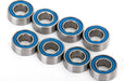 Ball bearings, blue rubber sealed (4x8x3mm) (8)