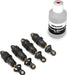 Shocks, GTR hard anodized, PTFE-coated bodies with TiN shafts (fully assembled, without springs) (4)