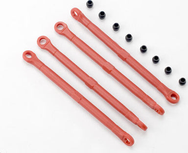 Toe link, front & rear (molded composite) (red) (4)/ hollow balls (8)