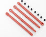Toe link, front & rear (molded composite) (red) (4)/ hollow balls (8)