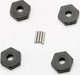 Wheel hubs, hex (4)/ axle pins (1.5x8mm) (4)
