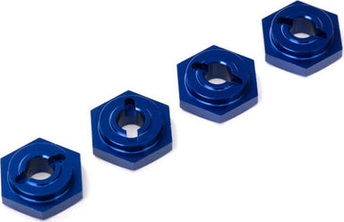 Wheel hubs, hex, aluminum (blue-anodized) (4)