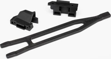 Battery hold-down (1)/ hold-down retainer, front & rear (1 each)