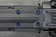 Washers, motor mount, aluminum (blue-anodized) (4)/ 4x18mm BCS (4)