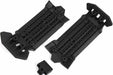 Skid Plate, Front (1), Rear (1)/ Rubber Impact Cushion (1)