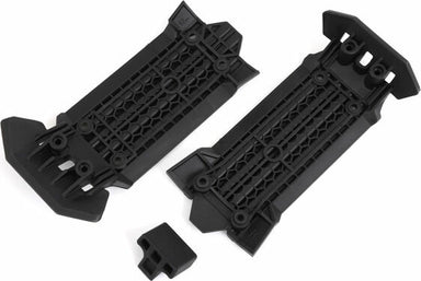 Skid Plate, Front (1), Rear (1)/ Rubber Impact Cushion (1)