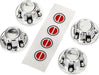 Center caps, wheel (chrome) (4)/ decal sheet (requires #8255A extended stub axle)