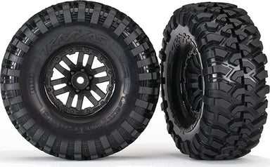 Tires and wheels, assembled, glued (TRX-4 wheels, Canyon Trail 1.9 tires) (2)
