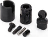 Output drive, transmission or differential (pin retainer (1)/ drive cup (1)/ drive ball (1)/ drive pin (1)/ 3x11 screw pin (1)/ cross pin (black) (1) 3x6 BCS with threadlock (1))