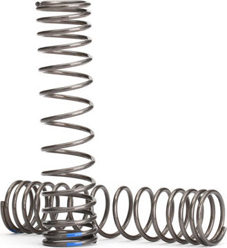 Spring, shock, 139mm (natural finish) (GTR) (progressive, 1.250 rate, blue stripe) (2)