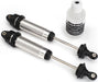 Shocks, GTR, 139mm, silver aluminum (fully assembled w/o springs) (rear, threaded) (2)
