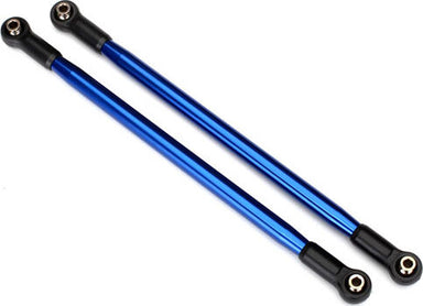 Suspension link, rear (upper) (aluminum, blue-anodized) (10x206mm, center to center) (2) (assembled with hollow balls)