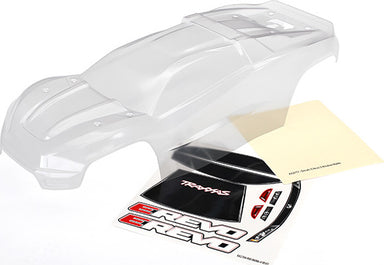 Body, E-Revo (clear, requires painting)/window, grill, lights decal sheet