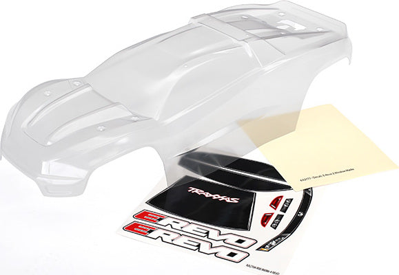 Body, E-Revo (clear, requires painting)/window, grill, lights decal sheet