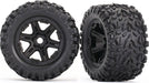 Tires & wheels, assembled, glued (black wheels, Talon EXT tires, foam inserts) (2) (17mm splined) (TSM rated)