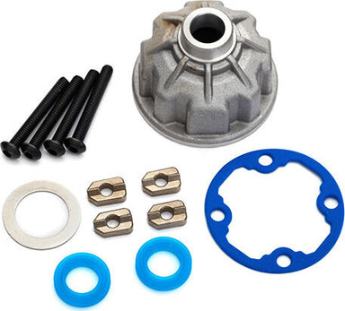 Carrier, differential (aluminum)/ x-ring gaskets (2)/ ring gear gasket/ spacers (4)/ 12.2x18x0.5 MW