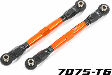 Toe Links, Front (TUBES Orange-Anodized, 7075-T6 Aluminum, Stronger Than Titanium) (88mm) (2)/ Rod Ends, Rear (4)/ Rod Ends, Front (4)/ Aluminum Wrench (1)