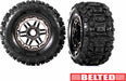 Tires and Wheels, Assembled, Glued (Black Chrome Wheels, Belted Sledgehammer® All-Terrain Tires, Foam Inserts) (2) (17Mm Splined) (Tsm® Rated)