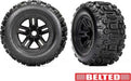 Tires and Wheels, Assembled, Glued (3.8" Black Wheels, Belted Sledgehammer® Tires, Foam Inserts) (2)