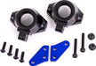 Steering blocks, left & right/ steering block arms (aluminum, blue-anodized) (2)/ 3x18mm CS (2)/ M3x0.5mm NL (2)