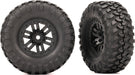 Tires & wheels, assembled (black 1.0" wheels, Canyon Trail 2.2x1.0" tires) (2)