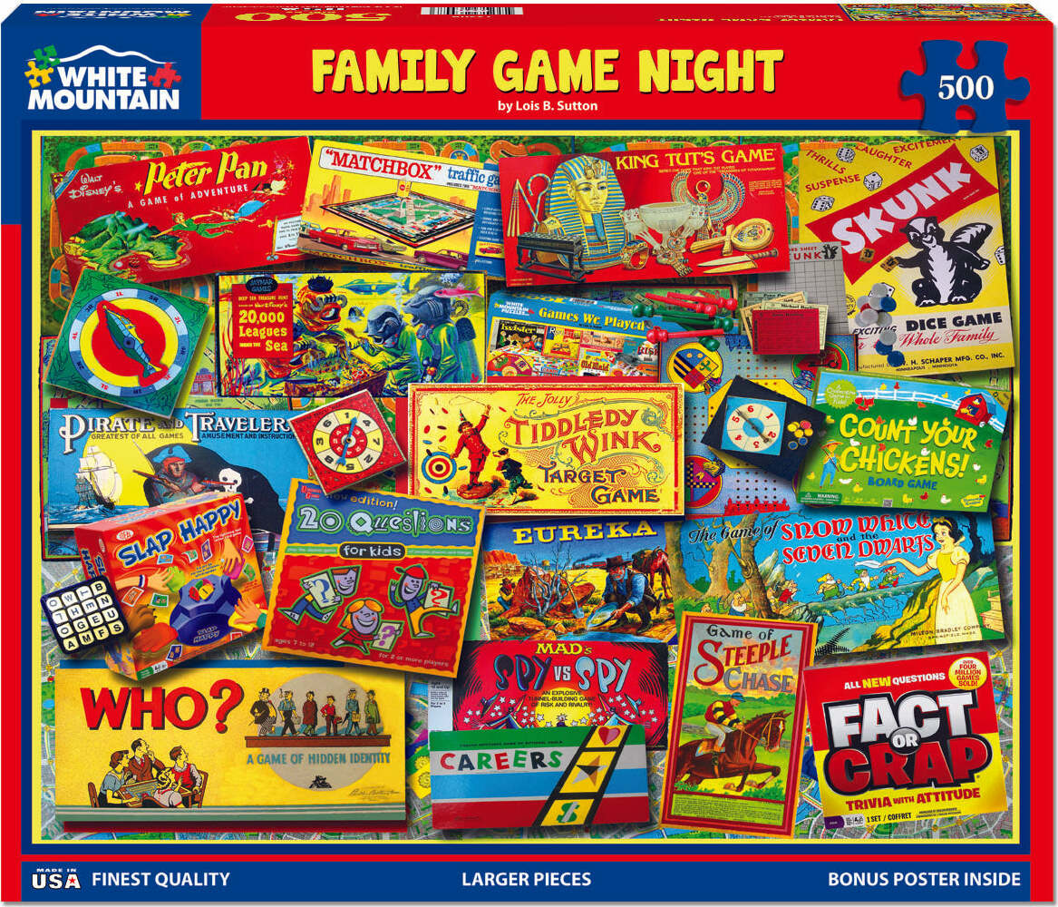 Family Game Night - 500 Piece - White Mountain Puzzles