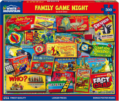 Family Game Night - 500 Piece - White Mountain Puzzles