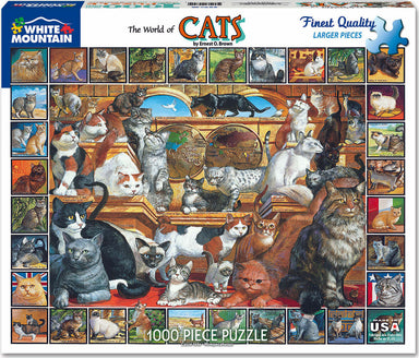 World of Cats - 1000 Piece - White Mountain Puzzles