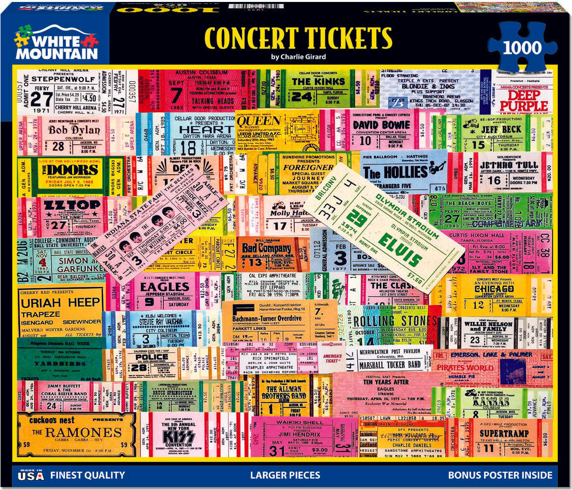 Concert Tickets - 1000 Piece Jigsaw Puzzle