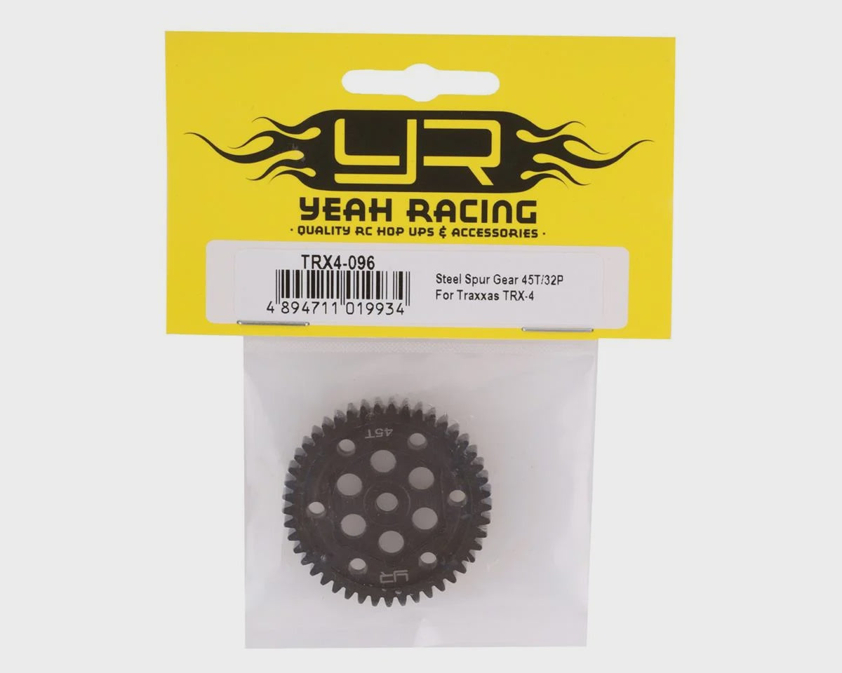 YEA-TRX4-096 Yeah Racing 32P Hardened Steel Spur Gear for Traxxas TRX-4 (Black) (45T)