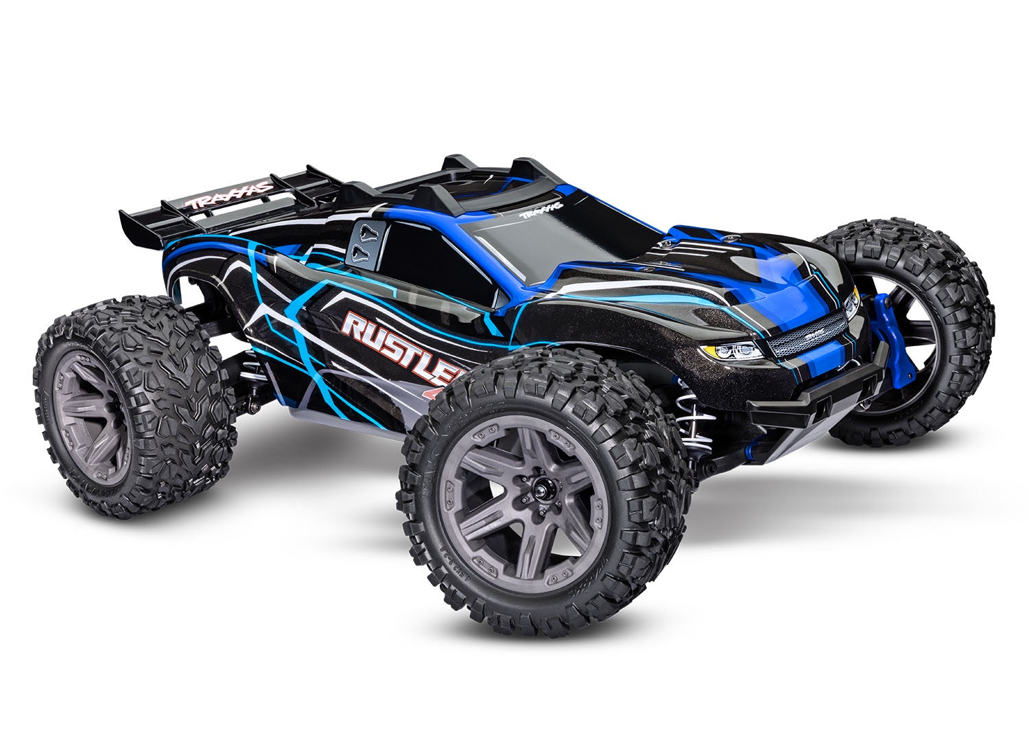 67164-4-BLUE RUSTLER 4X4 BL-2S Brushless: 1/10 Scale 4WD Stadium Truck